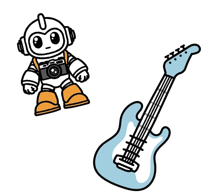 ロボットとギター